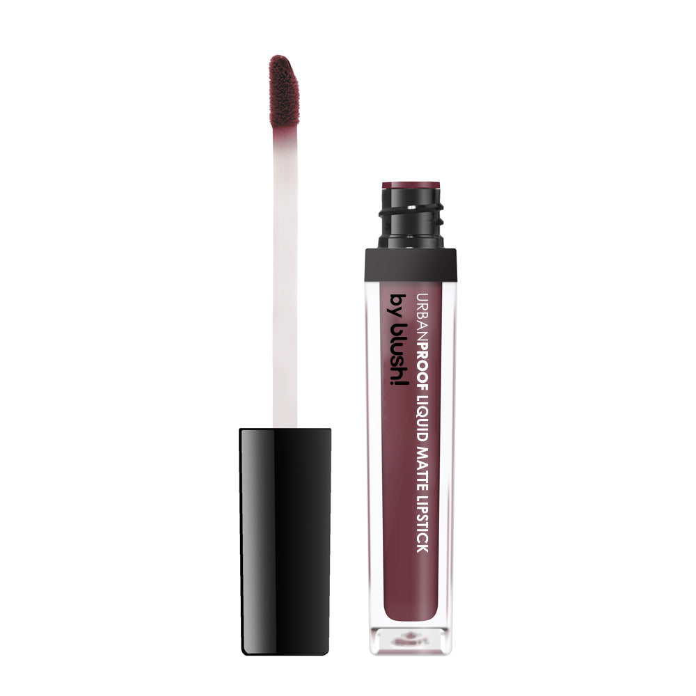 UrbanProof Lipstick 04 RUM N' RAISIN by Blush with bold matte pigment, waterproof, vegan formula and transfer-free finish for all-day wear