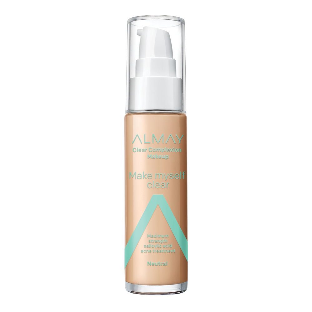 Almay Clear Complexion Makeup 30ml 400 Neutral foundation with matte finish and salicylic acid for acne-prone skin