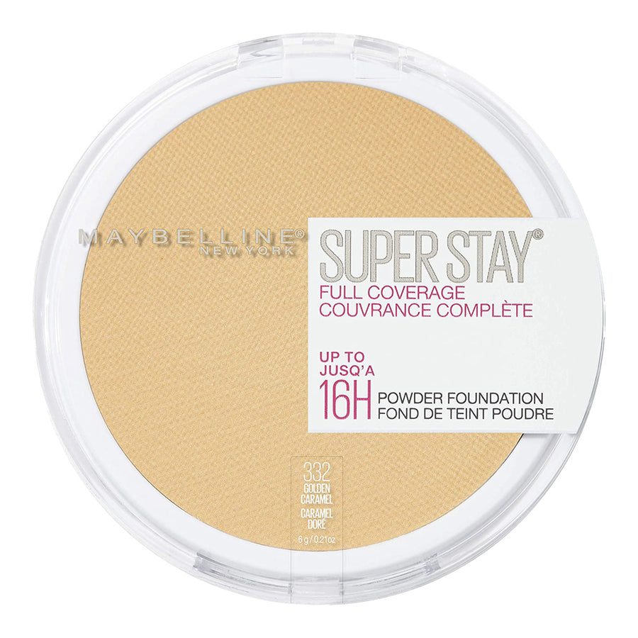 Maybelline Super Stay Full Coverage 16H Powder in 332 GOLDEN CARAMEL – waterproof full coverage powder for 16H matte wear