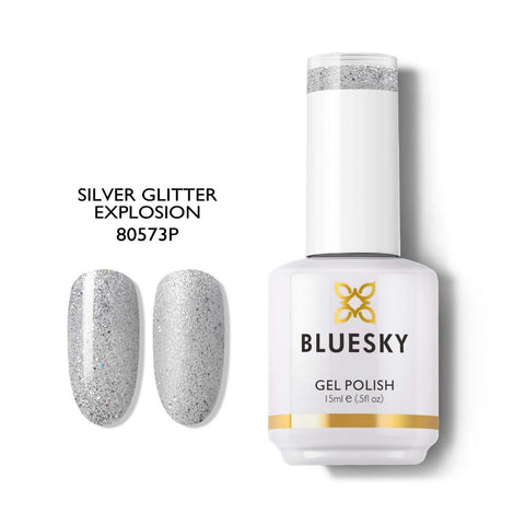 Bluesky Gel Polish 15ml 80573P SILVER GLITTER EXPLOSION