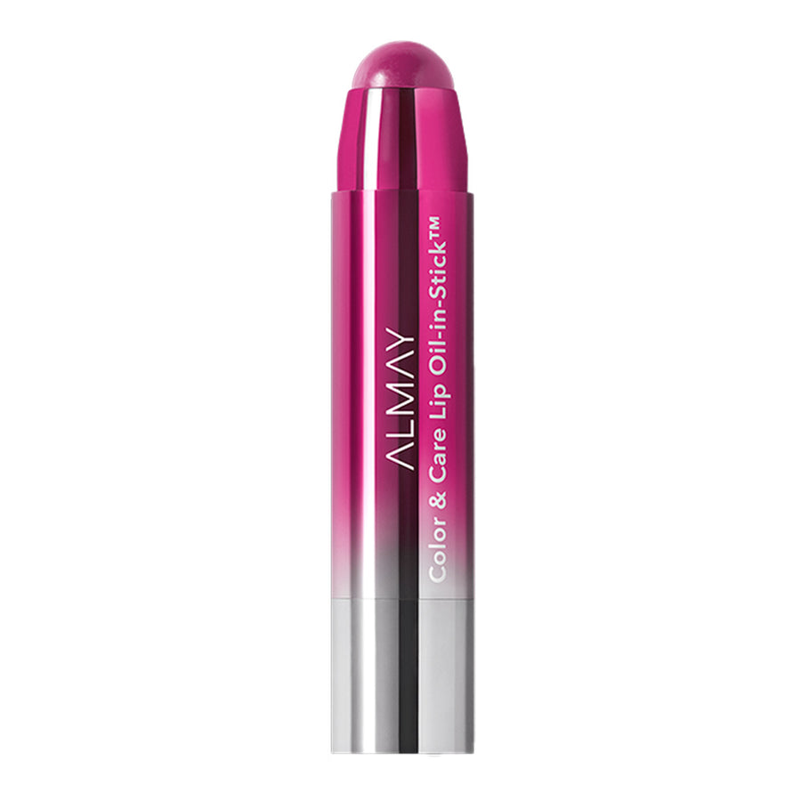 Almay Color & Care Lip Oil-In-Stick 110 Sugar Plum with plum tint, glossy hydration, and oil-based comfort