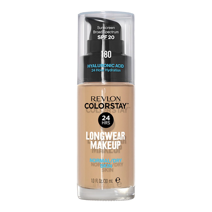 Revlon ColorStay Longwear Makeup Normal/Dry Skin SPF20 30ml in shade 180 SAND BEIGE - hydrating foundation with 24H wear
