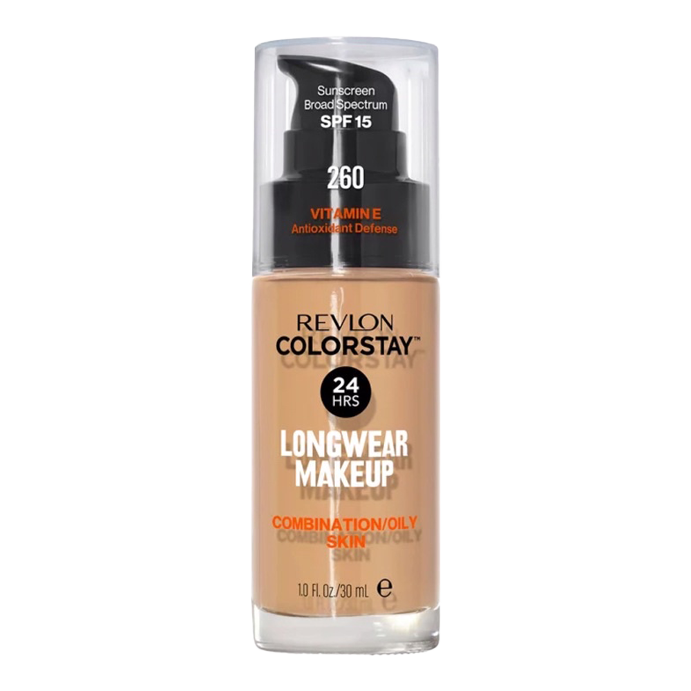 Revlon ColorStay Longwear Makeup Combination/Oily SPF15 30ml in shade 260 LIGHT HONEY - matte, breathable foundation for up to 24H wear
