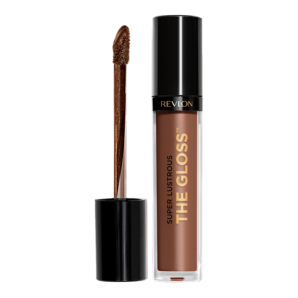 Revlon Super Lustrous Gloss 310 CHOCO CRUSH lip gloss with hydrating formula and high-shine, non-sticky finish
