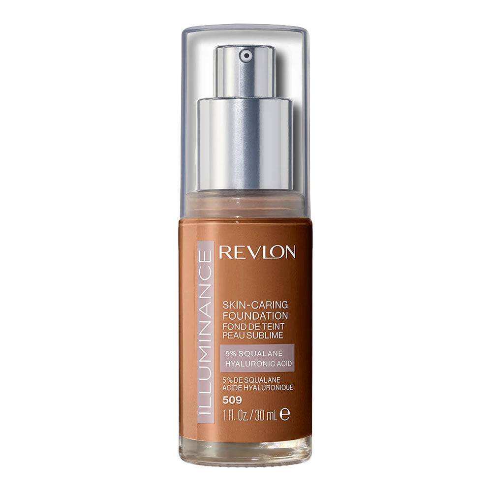 Revlon Illuminance Foundation in shade 509 SANDALWOOD - hydrating, skin-caring coverage