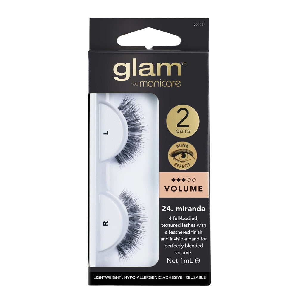 Glam by Manicare lashes 24 MIRANDA - 2 pairs