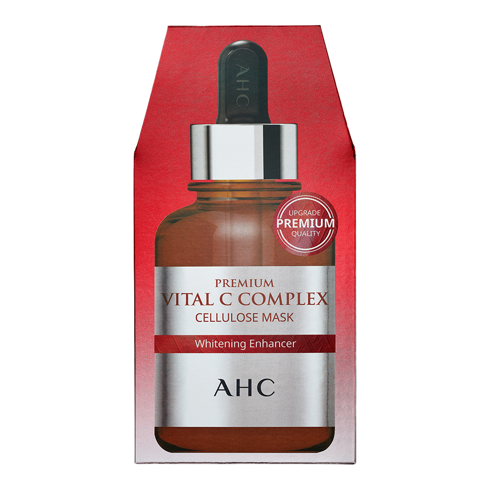 AHC Premium Vital C Complex Cellulose Mask Brightening Enhancer 27ml - 5 pack