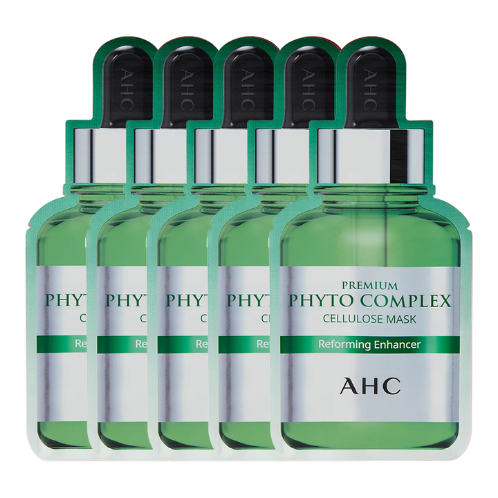 AHC Premium Phyto Complex Cellulose Mask Reforming Enhancer 27ml - 5 pack