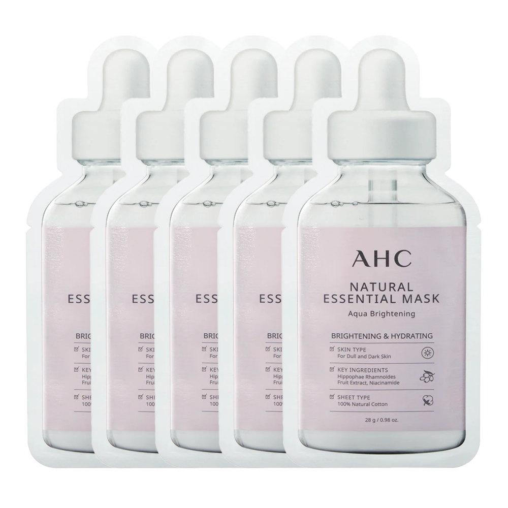 AHC Natural Essential Mask Aqua Brightening 28g - 5 pack