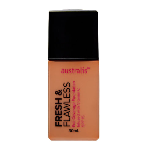 Australis Fresh & Flawless Full Coverage Foundation 30ml TOFFEE