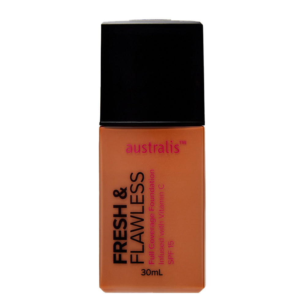 Australis Fresh & Flawless Full Coverage Foundation 30ml DEEP TAN