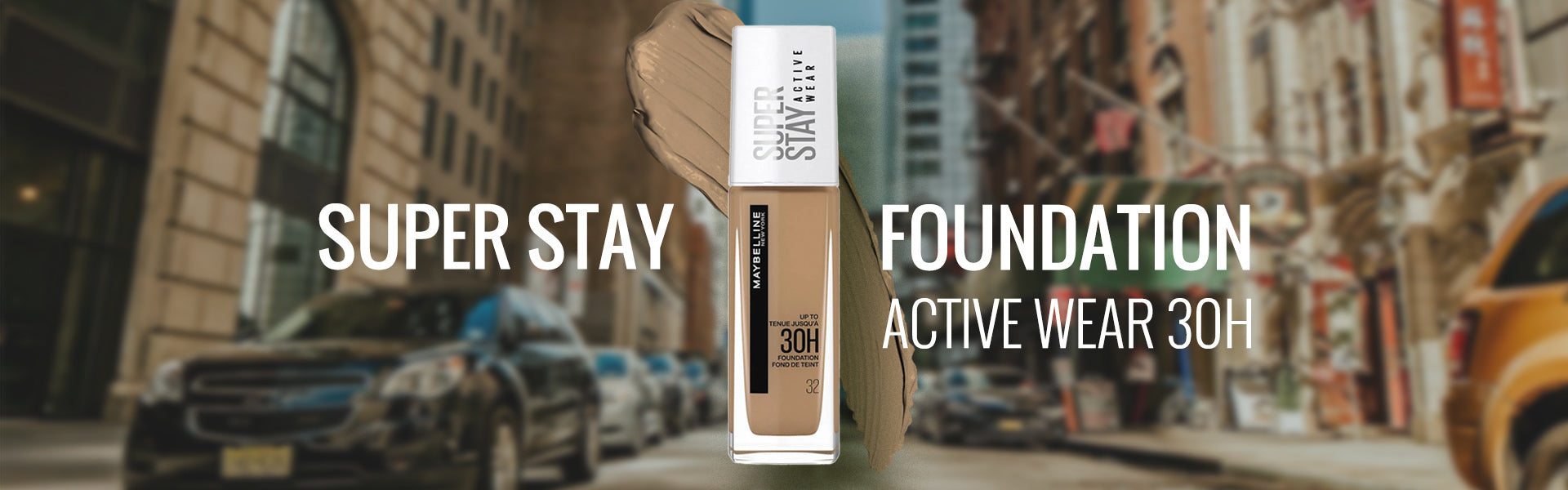Maybelline Super Stay 30H Active Wear Foundation for long-lasting, full coverage with a flawless matte finish | Blush Fiji