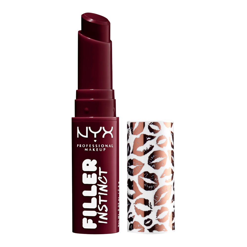 NYX Filler Instinct Plumping Lipstick BITTEN POUT FIPLC06 with glossy finish and 8-hour hydration