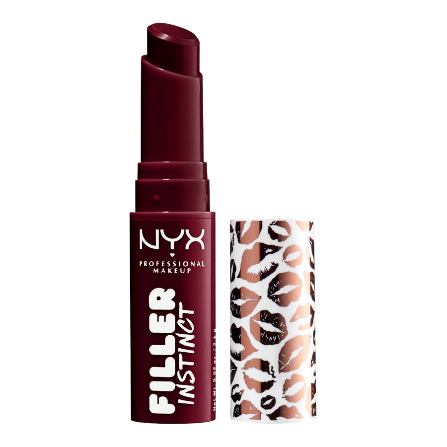NYX Filler Instinct Plumping Lipstick BITTEN POUT FIPLC06 with glossy finish and 8-hour hydration