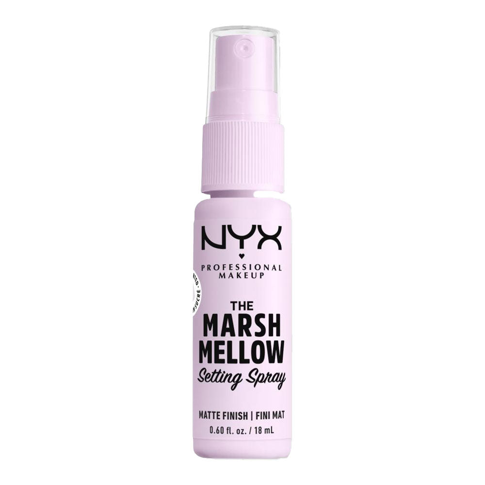NYX Marshmellow Mini Setting Spray 18ml – 10-in-1 hydrating, smoothing mist with marshmallow root for blurred skin and 16hr makeup hold