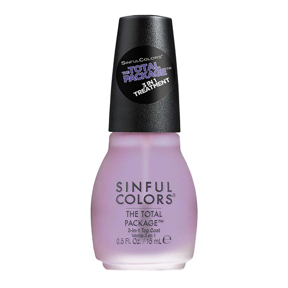SinfulColors 3-in-1 Top Coat 15ml THE TOTAL PACKAGE