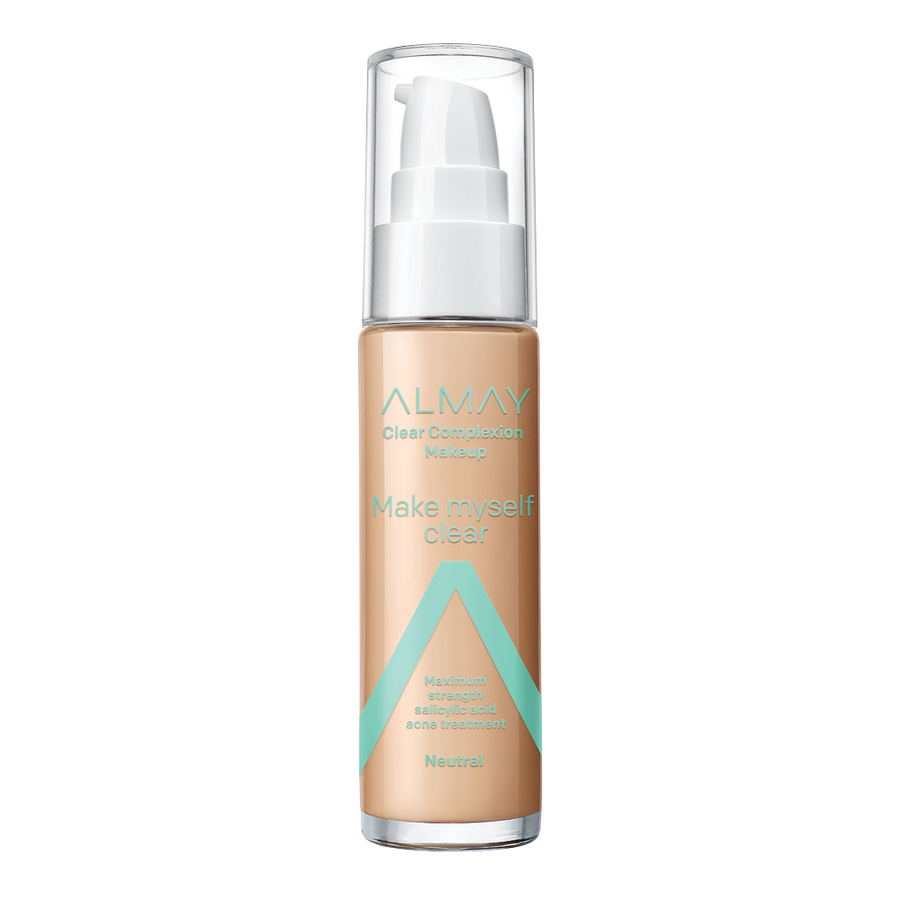 Almay Clear Complexion Makeup 30ml 400 Neutral foundation with matte finish and salicylic acid for acne-prone skin