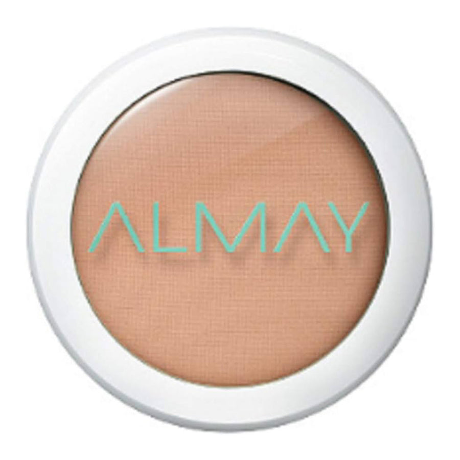 Almay Clear Complexion Pressed Powder 400 Medium Deep with salicylic acid, natural matte finish, and oil-absorbing texture