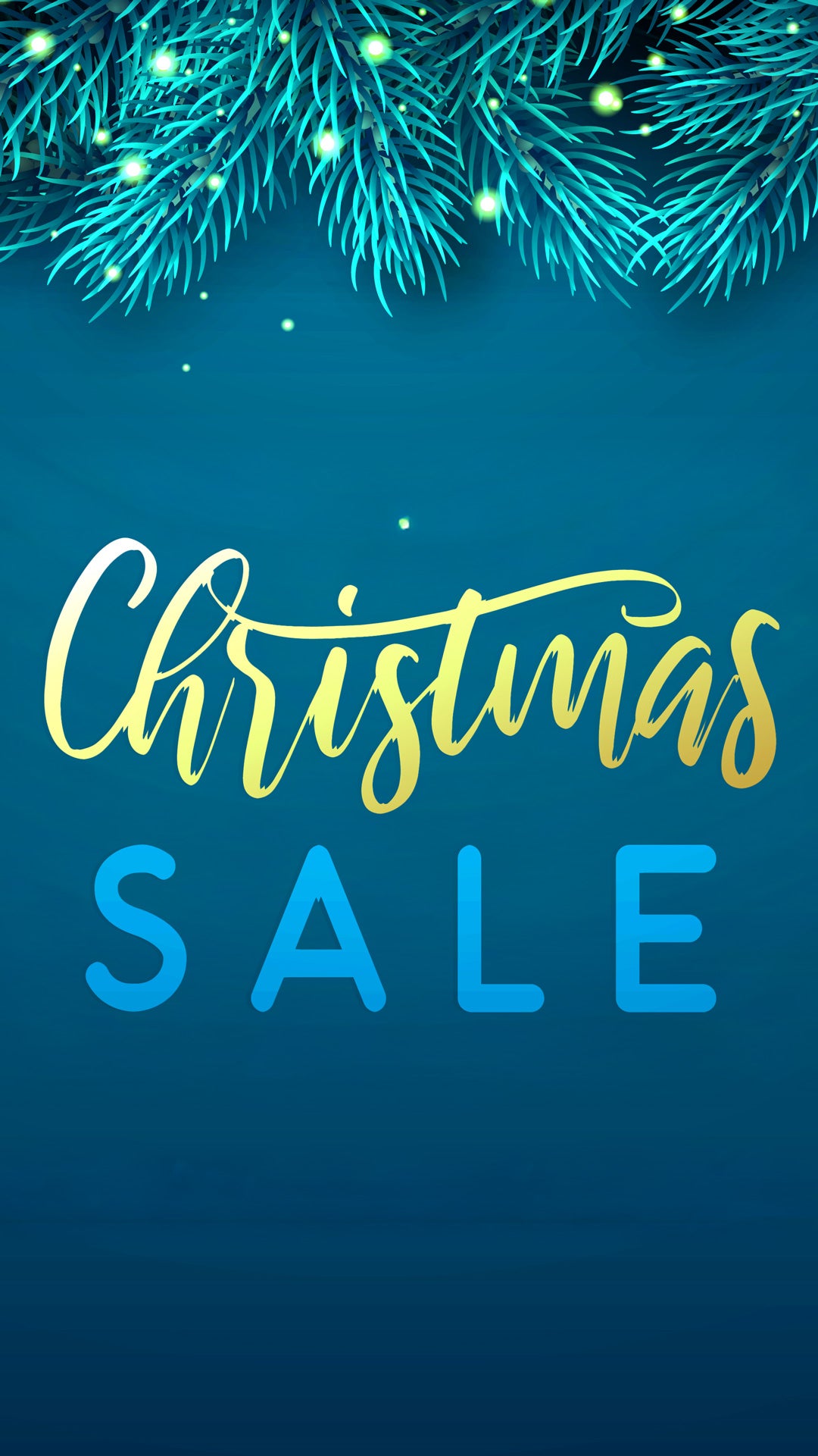 Blush Fiji Christmas Sale banner with gold text and festive pine garland