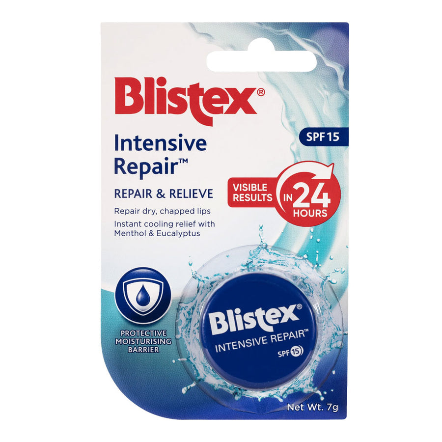 Blistex Intensive Repair lip balm with SPF 15, lanolin and cooling relief for dry, cracked lips