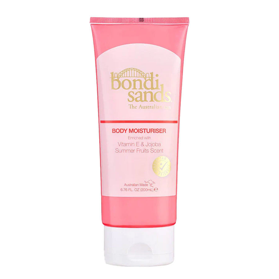 Bondi Sands Summer Fruits Body Moisturiser with vitamin E, fruity scent and light texture for soft skin and daily hydration
