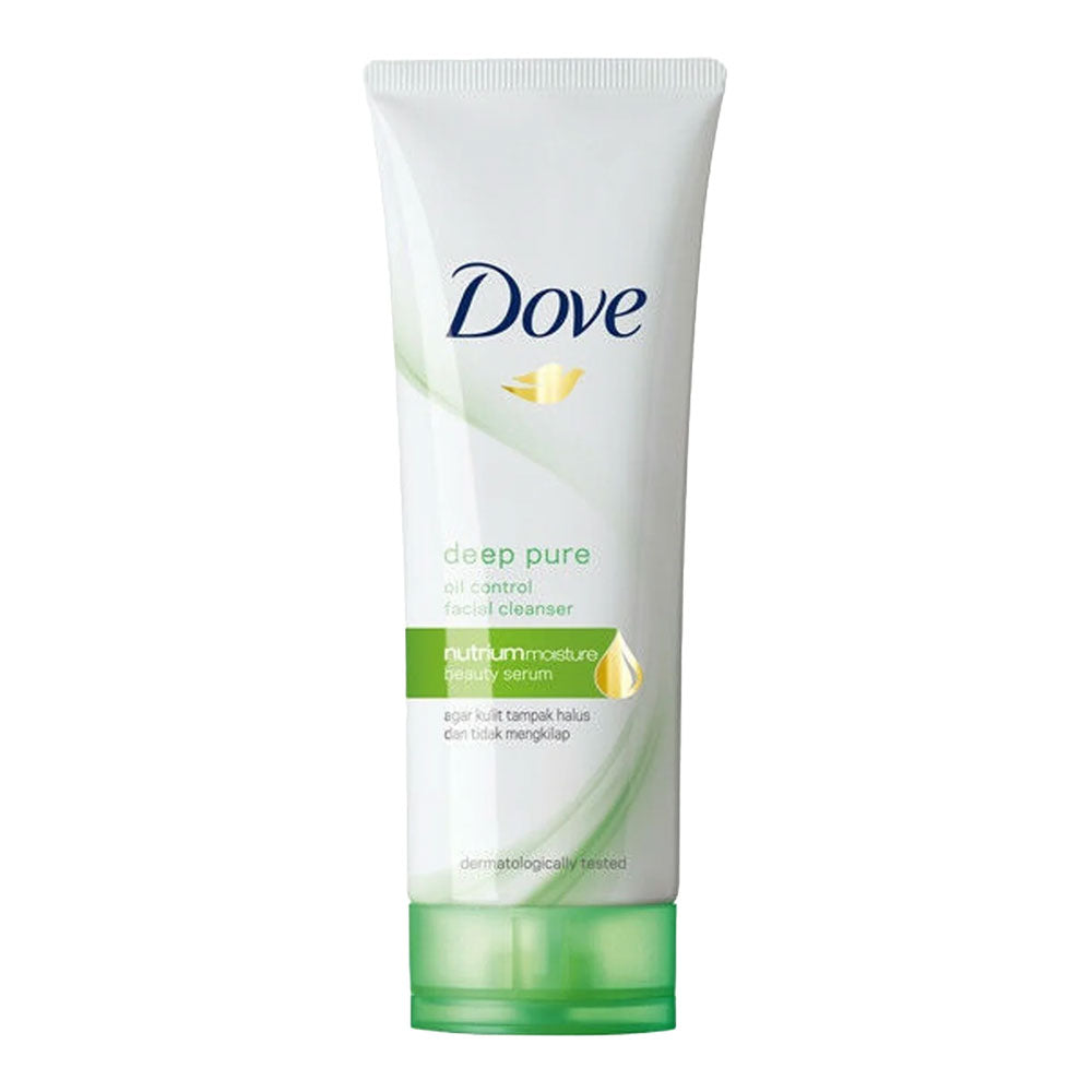 Dove Deep Pure Oil Control Facial Cleanser with NutriumMoisture serum and micro-puff beads, 100g tube