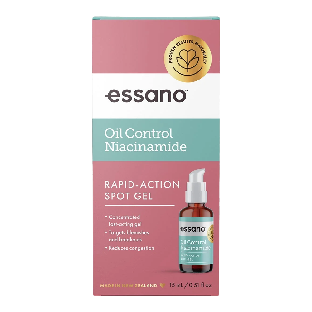 Essano Niacinamide Rapid-Action Spot Gel targets blemishes and control excess oil for clearer skin