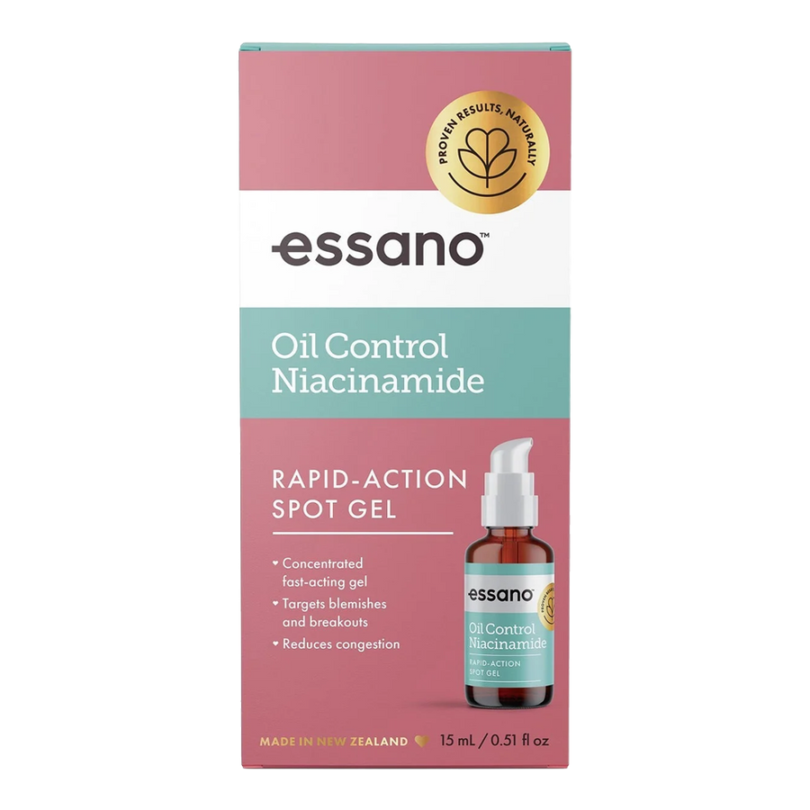 Essano Niacinamide Rapid-Action Spot Gel targets blemishes and control excess oil for clearer skin