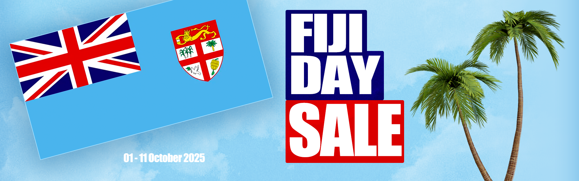 Fiji Day 2025 Week Sale banner – 01 to 11 October exclusive beauty deals and discounts at Blush Fiji celebration