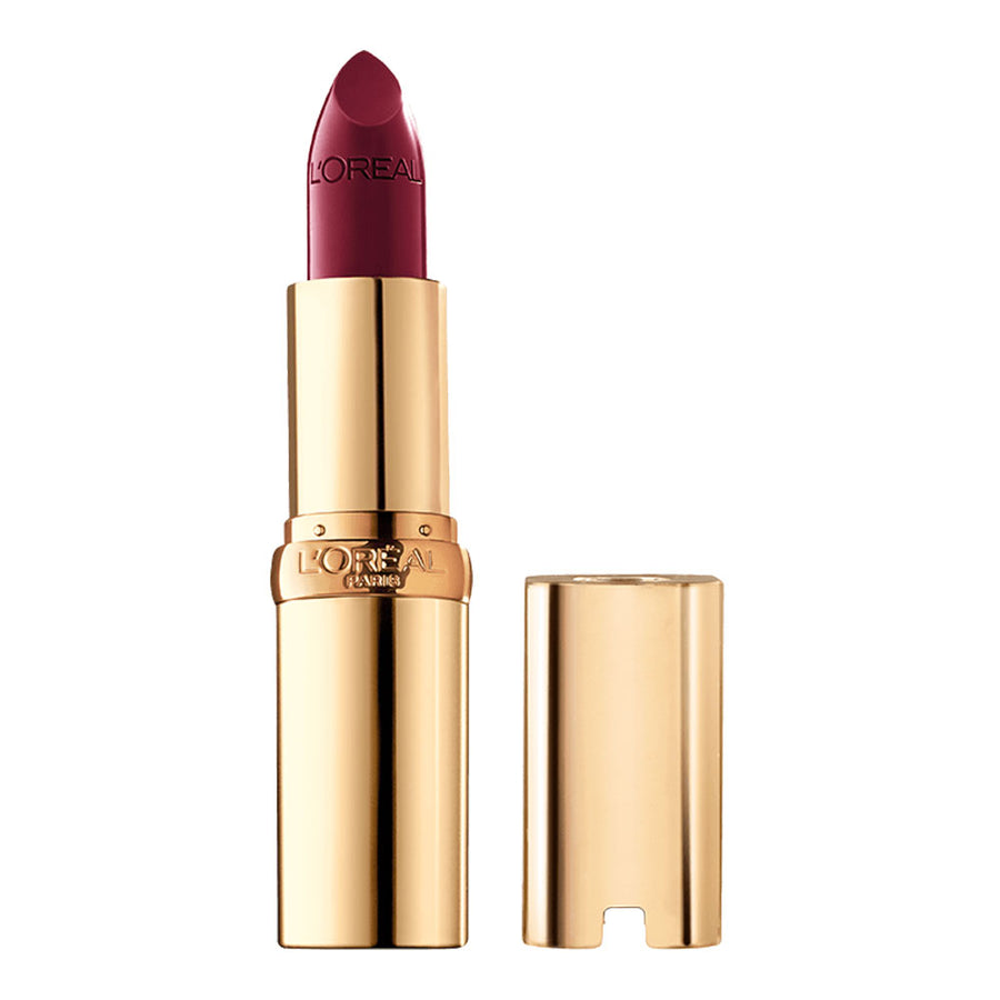 L'Oreal Color Riche Satin Lipstick 124 S'il Vous Plait, hydrating satin formula with luminous finish and bold pigment – Blush Fiji