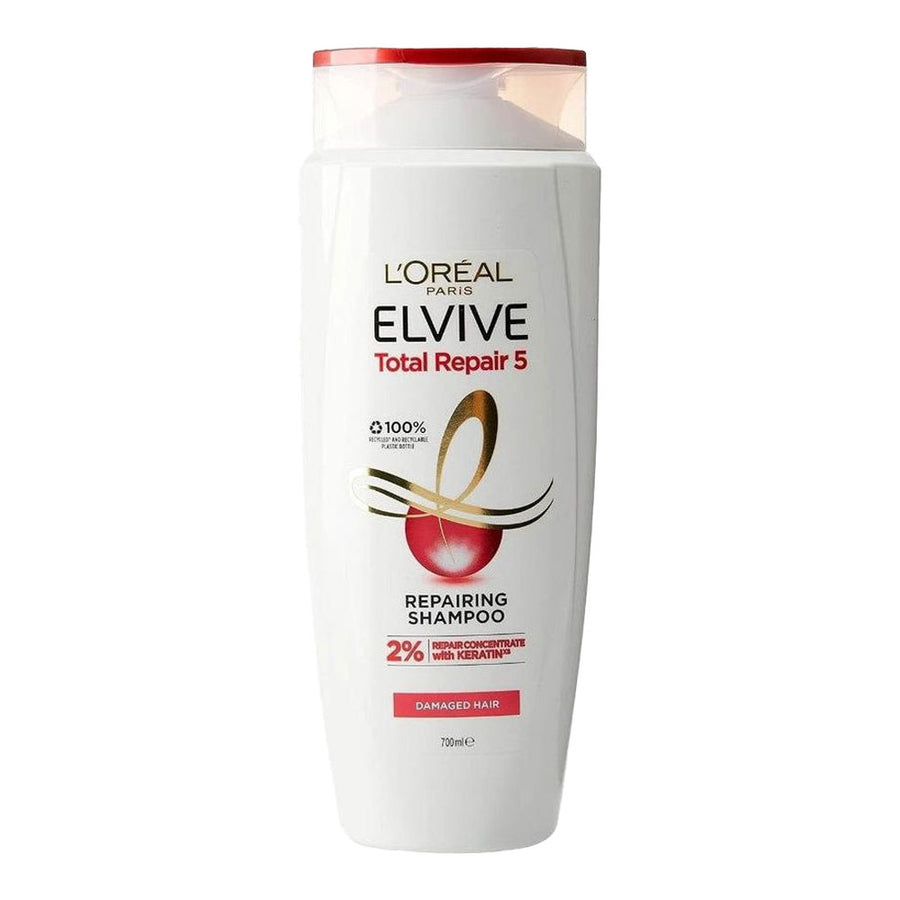 L'Oreal Elvive Total Repair 5 Repairing Shampoo bulk 700ml – repairs, strengthens & restores shine to damaged hair