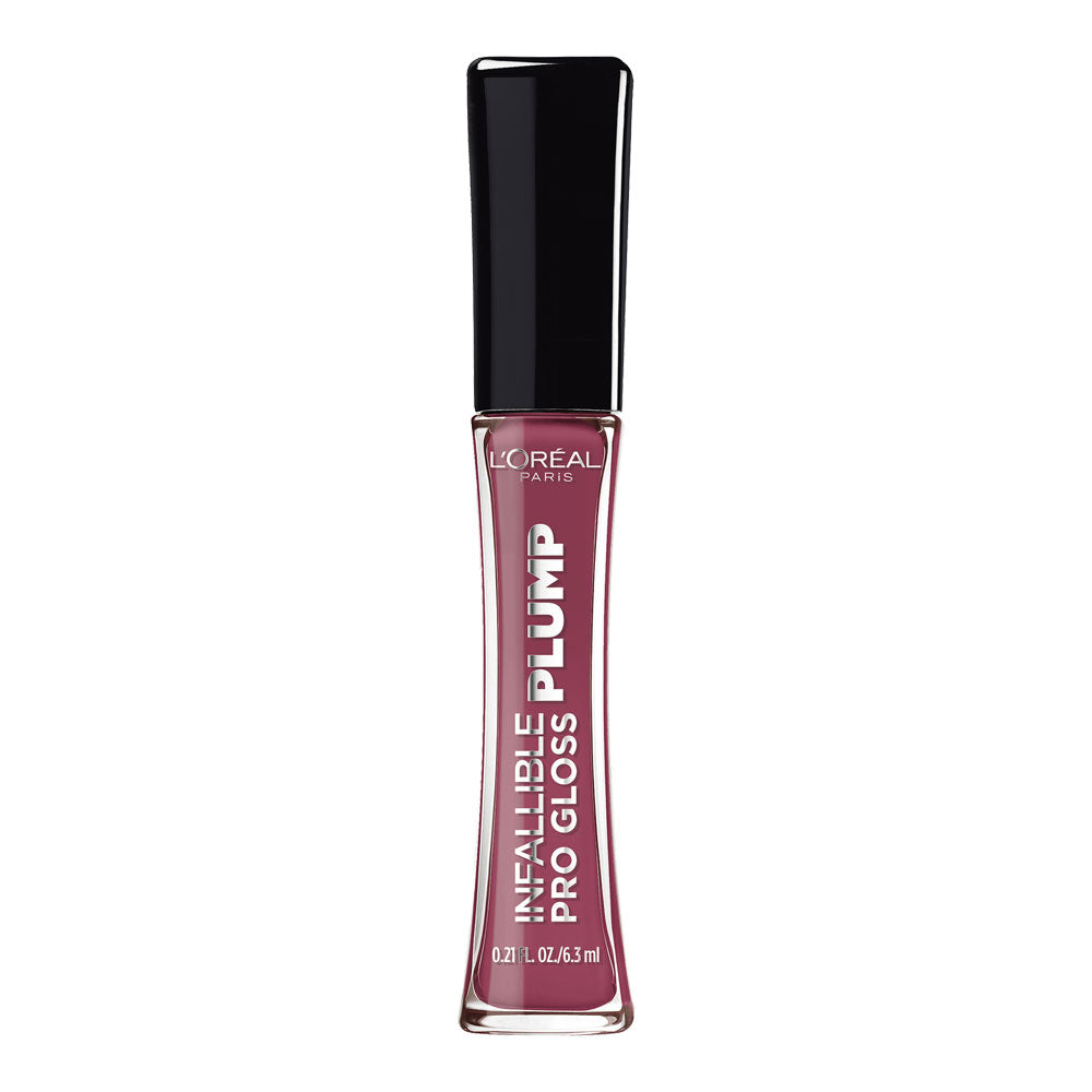 L'Oreal Gloss Plump 608 TRUE BERRY lip gloss delivers fuller-looking lips with high-shine plump and hydrating comfort

