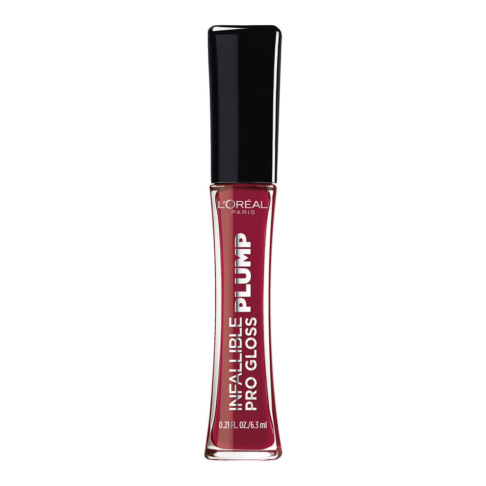L'Oreal Gloss Plump 611 RUBY SHEEN lip gloss delivers fuller-looking lips with high-shine plump and hydrating comfort
