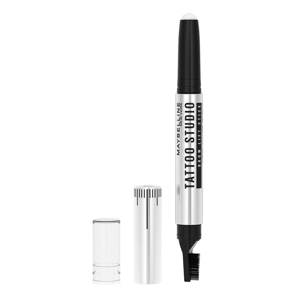Maybelline Tattoo Studio Brow Lift Stick in CLEAR – waterproof tinted wax with Lifter Brush for shaping and all-day hold