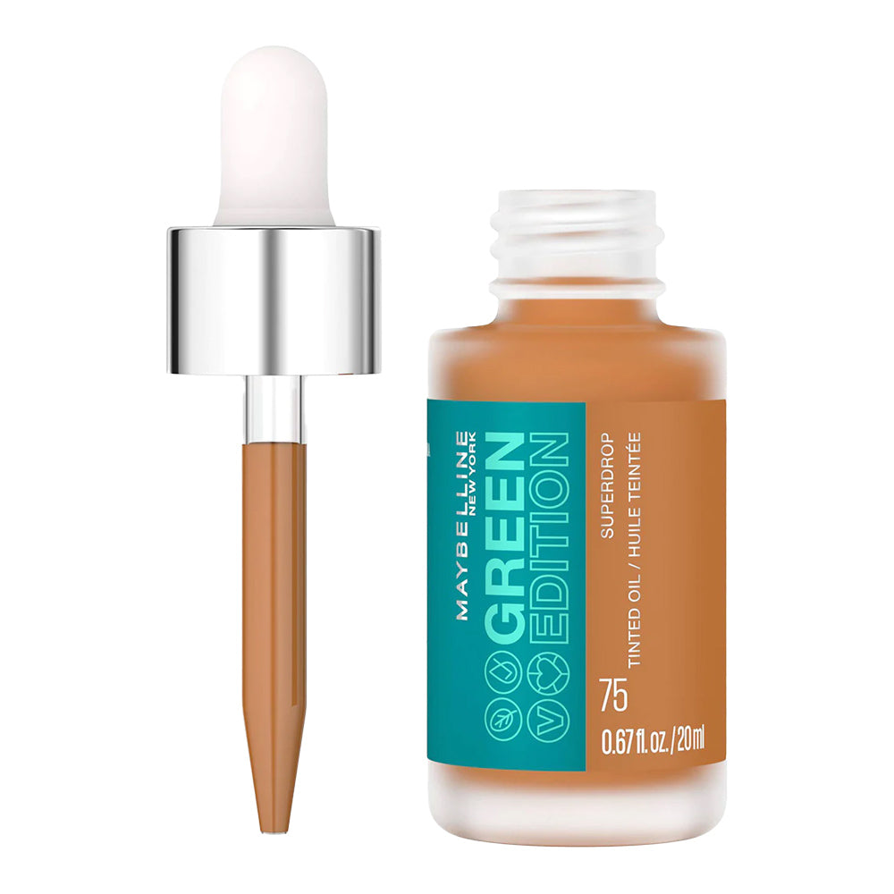 Maybelline Superdrop Tinted Oil 075 with fresh finish and natural oils for seamless coverage and clean glow