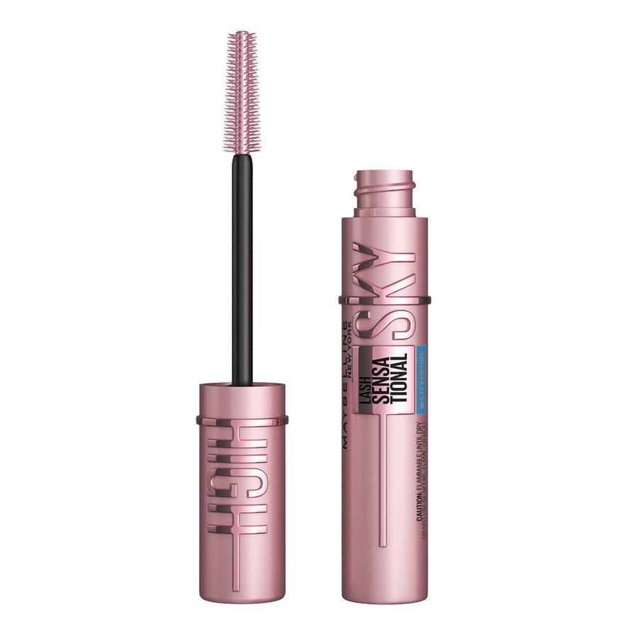 Maybelline Lash Sensational Sky High Waterproof Mascara 6ml 01 Very Black with Flex Tower brush for length and volume – Blush Fiji