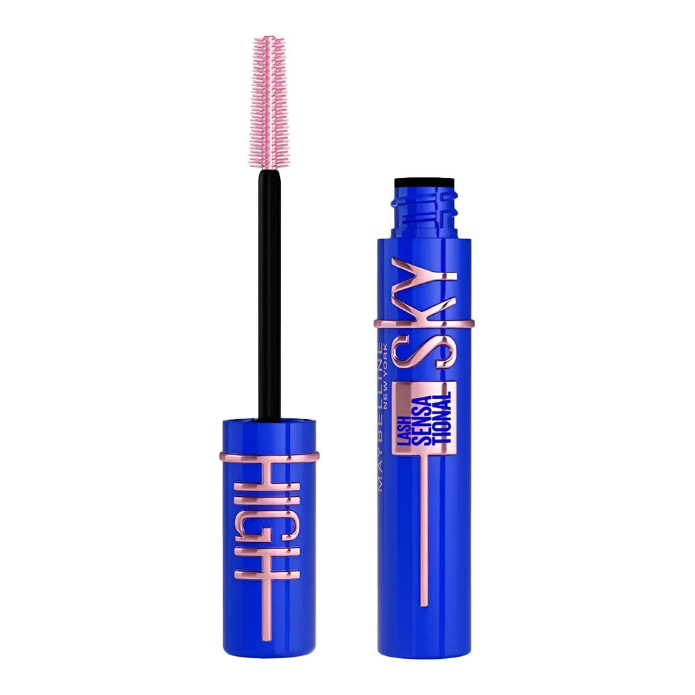 Maybelline Sky High Mascara Blue Mist – lengthening, volumising, weightless feel, Flex Tower brush for lifted lashes