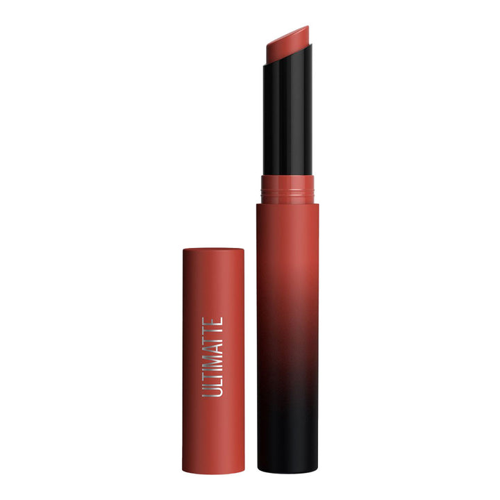 Maybelline Color Sensational Ultimatte Slim Matte Lipstick 899 More Rust with lightweight terracotta matte finish