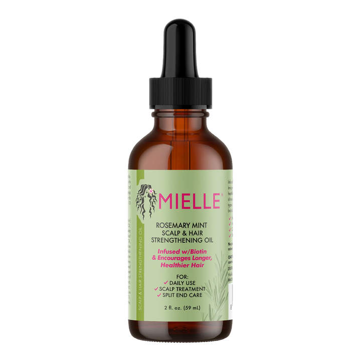 Mielle Rosemary Mint Scalp & Hair Strengthening Oil with biotin and essential oils for hair growth and scalp nourishment