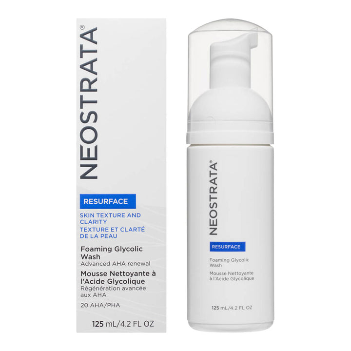 NEOSTRATA Resurface Foaming Glycolic Wash 125ml — exfoliating AHA cleanser to smooth texture and brighten dullness