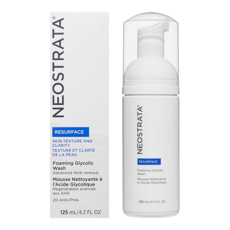 NEOSTRATA Resurface Foaming Glycolic Wash 125ml — exfoliating AHA cleanser to smooth texture and brighten dullness