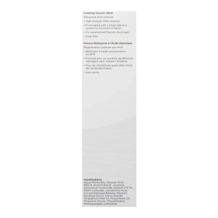 NEOSTRATA Resurface Foaming Glycolic Wash 125ml — ingredients: glycolic acid (AHA), PHA, conditioners for smoother skin