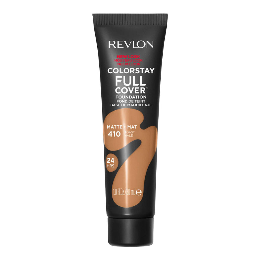Revlon ColorStay Full Cover Matte Foundation 410 Toast, 24HR oil-free matte foundation with flawless full coverage finish – Blush Fiji