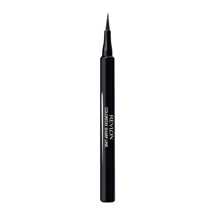 Revlon Sharp Line Eye Pen 01 BLACK – waterproof liquid eyeliner with slim tapered felt tip for ultra-precise black lining