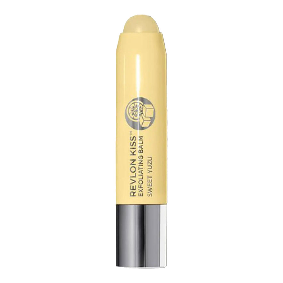 Revlon Kiss Exfoliating Lip Balm 113 Sweet Yuzu gently exfoliates and hydrates lips with sugar crystals and fruit oils