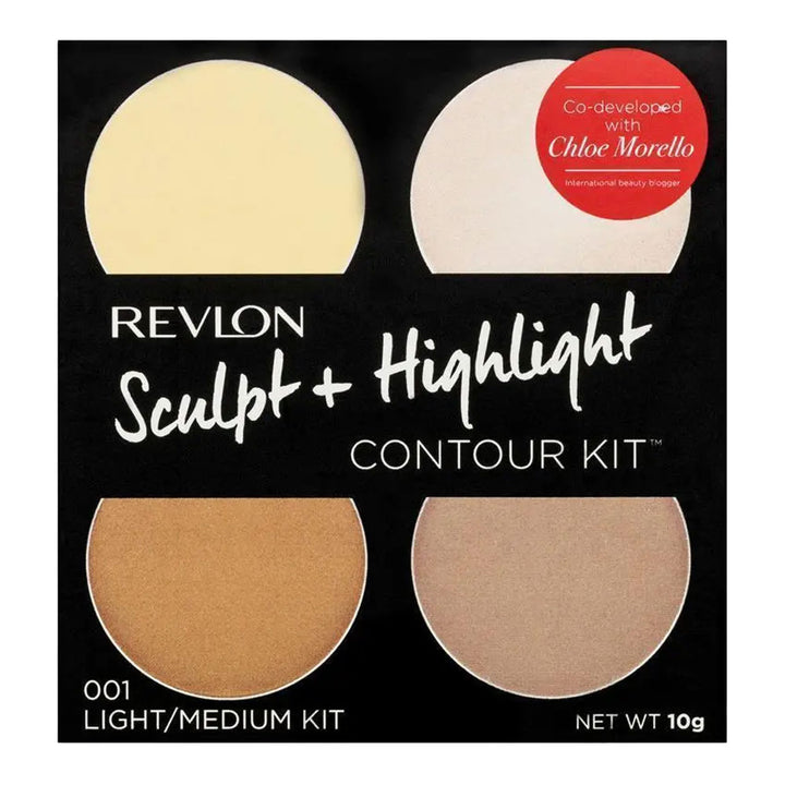 Revlon Sculpt and Highlight Contour Kit Light Medium palette with contour and highlight powders