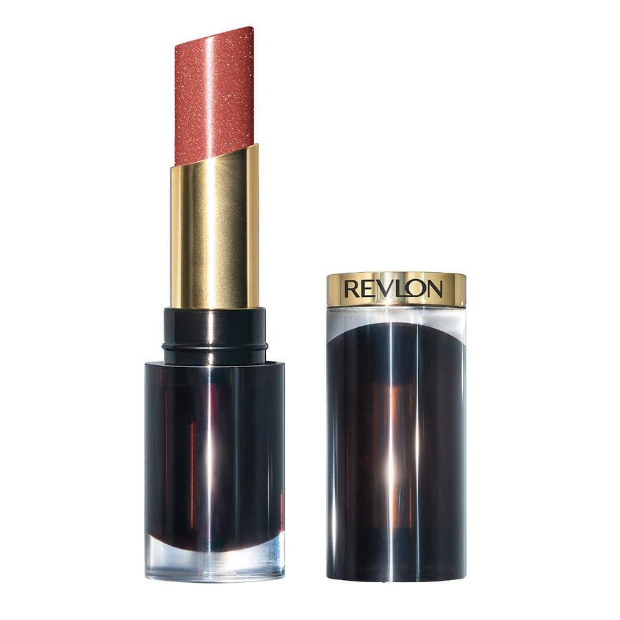 Revlon Glass Shine Lipstick 020 Nude Illuminator, hydrating high-shine lipstick with glossy luminous nude colour