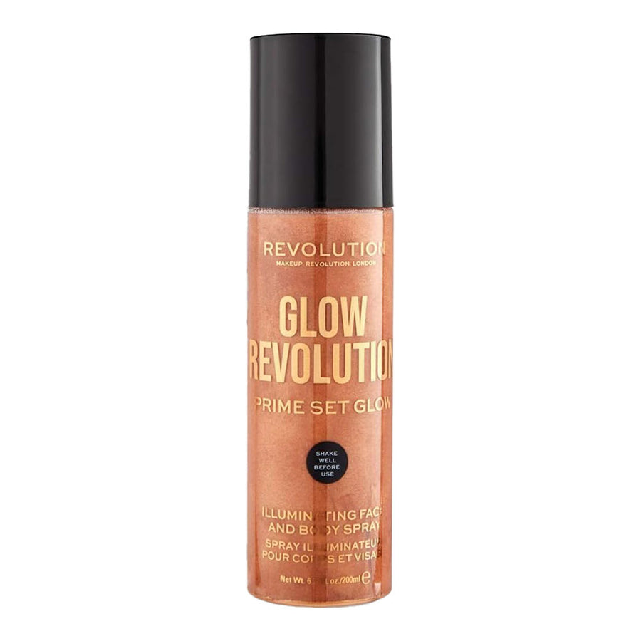 Revolution Glow Illuminating Face and Body Spray Timeless Bronze for sun-kissed radiance