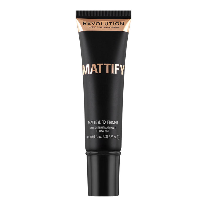 Revolution Mattify Matte & Fix Primer, gel matte primer blurring pores with oil control and longwear grip – Blush Fiji