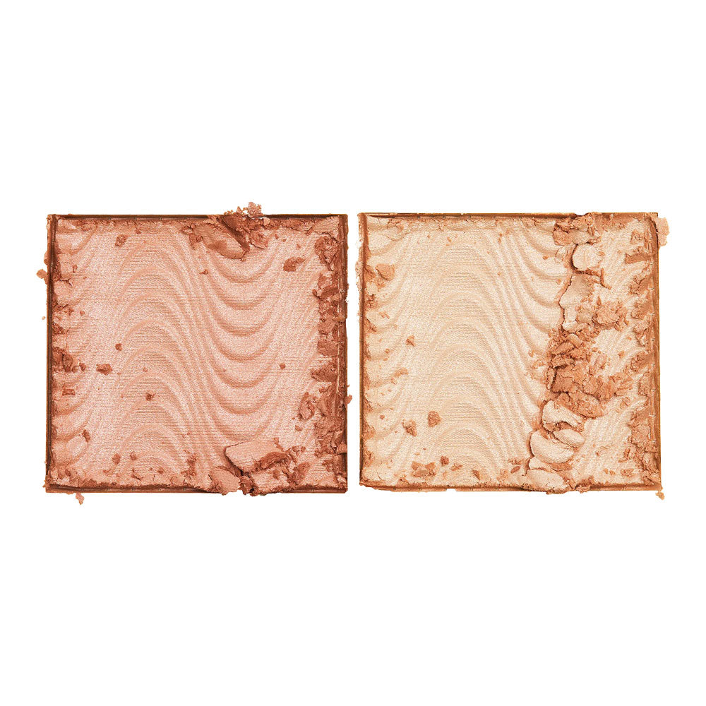 Revolution Pro Sculpt and Glow Palette Light Medium swatch showing matte bronzer and shimmer highlight shades